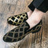 Elegant Italian Designer Moccasin Loafers for Men - Formal Suede Slip-On Party Shoes with Pointed Toe and Comfortable PU Insole